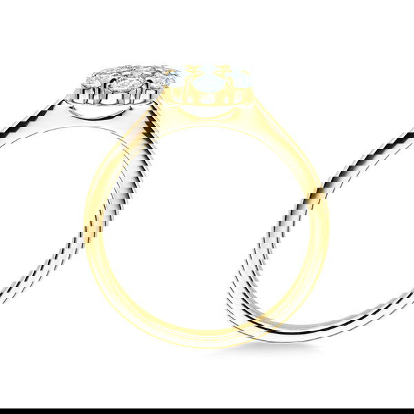 Verlobungsring Gelbgold 750/- mit Diamanten zus. 0.15ct | FLOWER - Trauringmacher München