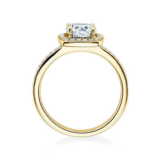 Verlobungsring Gelbgold 750/- mit Diamanten zus. 0.42ct | TAL - Trauringmacher München