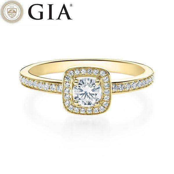 Verlobungsring Gelbgold 750/- mit Diamanten zus. 0.64ct | TAL - Trauringmacher München