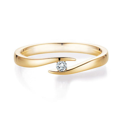 Verlobungsring Gelbgold mit Diamant 0,10ct | TWIST - Trauringmacher München