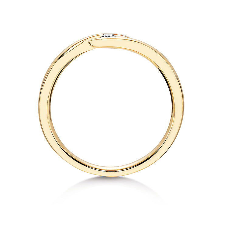Verlobungsring Gelbgold mit Diamant 0,10ct | TWIST - Trauringmacher München
