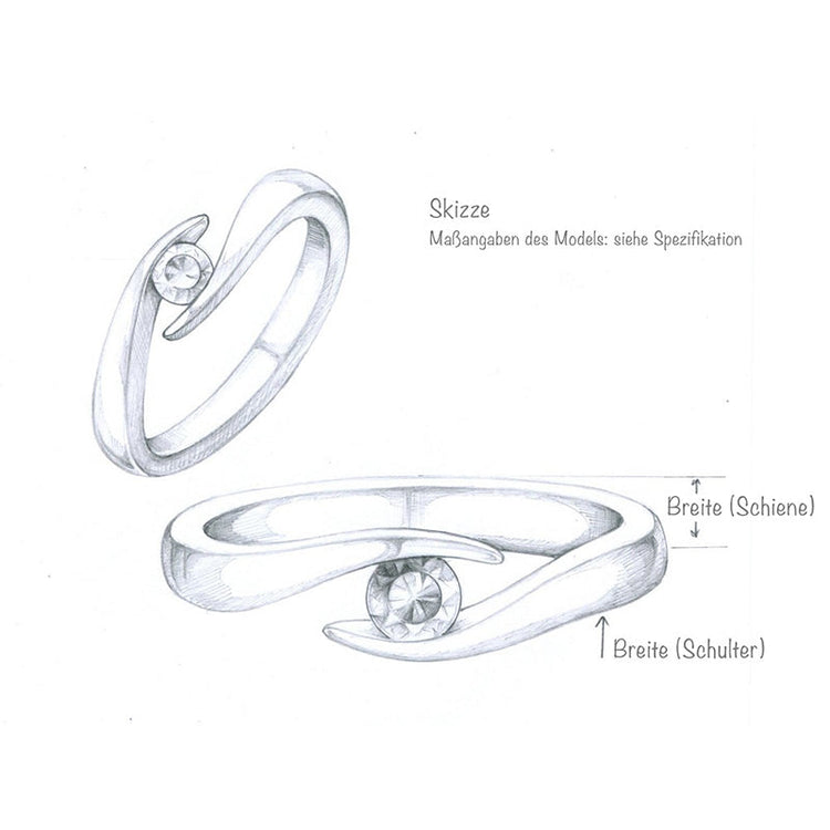 Verlobungsring Gelbgold mit Diamant 0,10ct | TWIST - Trauringmacher München