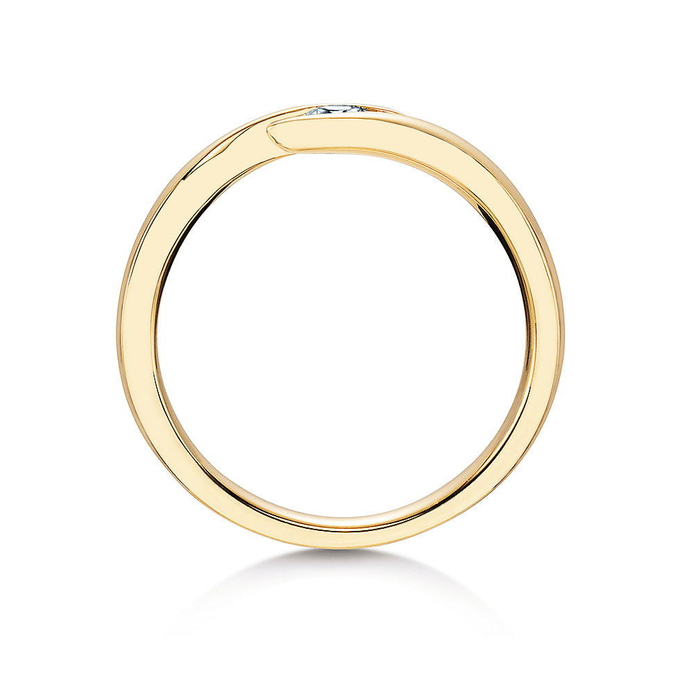 Verlobungsring Gelbgold mit Diamant 0,25ct | TWIST - Trauringmacher München