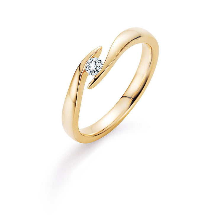 Verlobungsring Gelbgold mit Diamant 0,25ct | TWIST - Trauringmacher München