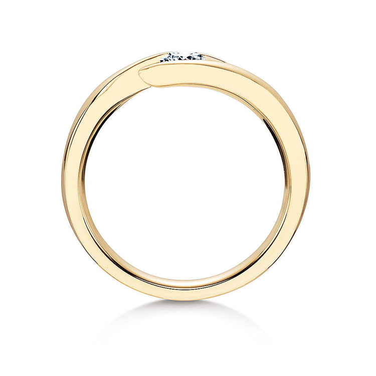 Verlobungsring Gelbgold mit Diamant 0,50ct | TWIST - Trauringmacher München