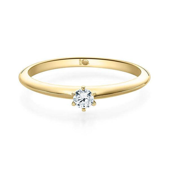 Verlobungsring Gelbgold mit Diamant ab 0.10ct | ASK - Trauringmacher München