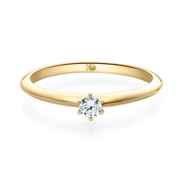 Verlobungsring Gelbgold mit Diamant ab 0.10ct | ASK - Trauringmacher München