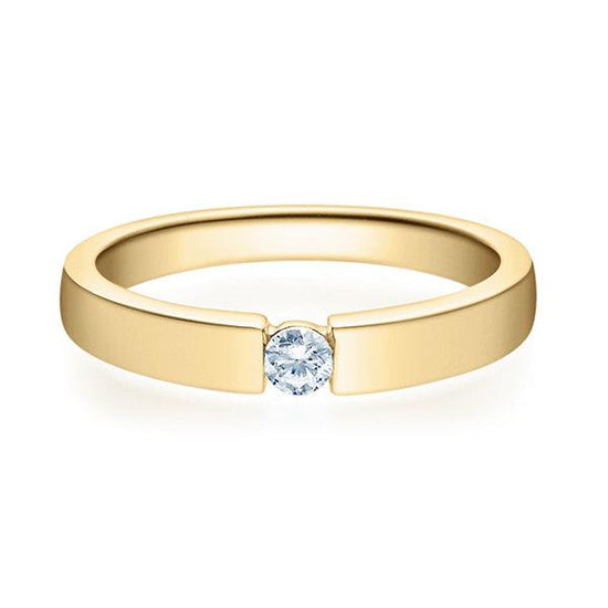 Verlobungsring Gelbgold mit Diamant ab 0.10ct | LEILA - Trauringmacher München
