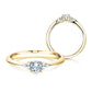 Verlobungsring Gelbgold mit Diamanten zus. 0.21ct | GLORY - Trauringmacher München