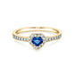 Verlobungsring HEART SAPHIR Gelbgold mit Saphir & Diamanten 0.34ct - Trauringmacher München
