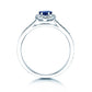 Verlobungsring HEART SAPHIR Platin mit Saphir & Diamanten 0.34ct - Trauringmacher München
