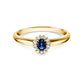 Verlobungsring JOLIE Gelbgold mit Saphir & Diamanten 0.06ct - Trauringmacher München
