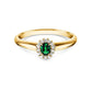 Verlobungsring JOLIE Gelbgold mit Smaragd & Diamanten 0.06ct - Trauringmacher München