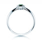 Verlobungsring JOLIE Platin mit Smaragd & Diamanten 0.06ct - Trauringmacher München