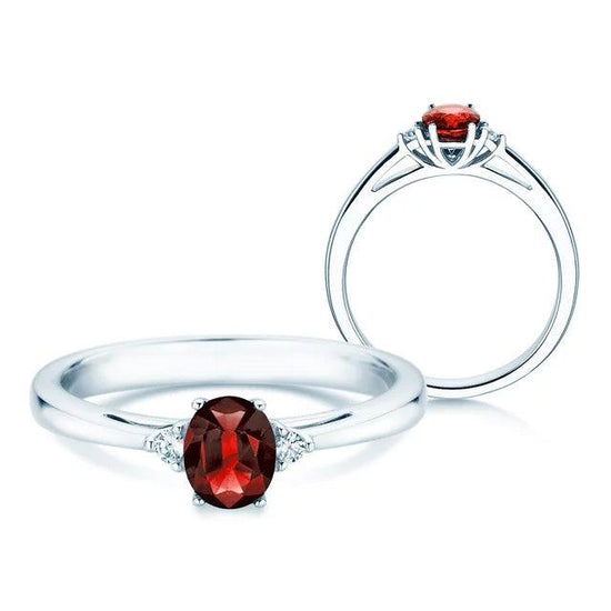 Verlobungsring LIFE Platin mit Rubin & Diamanten 0.03ct - Trauringmacher München
