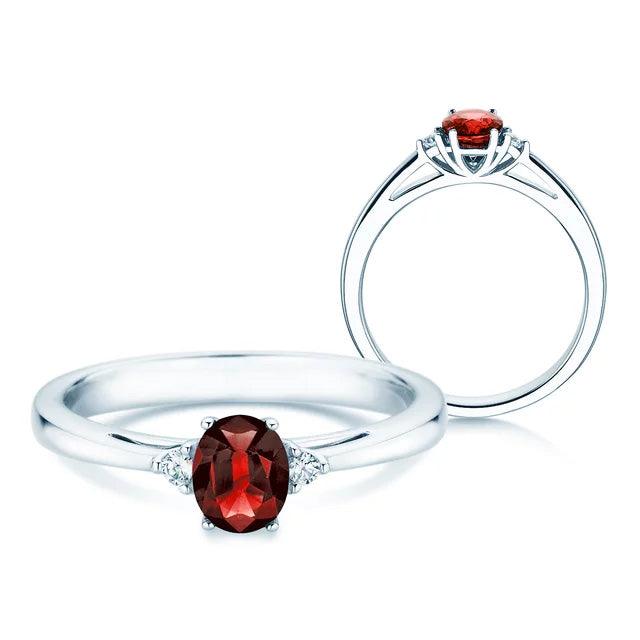 Verlobungsring LIFE Platin mit Rubin & Diamanten 0.03ct - Trauringmacher München