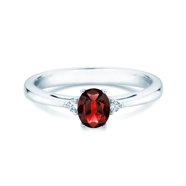 Verlobungsring LIFE Platin mit Rubin & Diamanten 0.03ct - Trauringmacher München