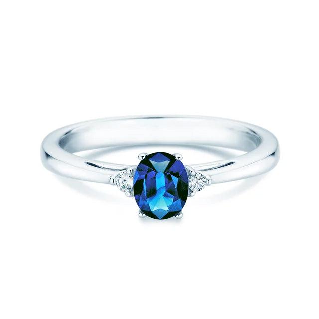 Verlobungsring LIFE Platin mit Saphir & Diamanten 0.03ct - Trauringmacher München