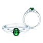 Verlobungsring LIFE Weißgold mit Smaragd & Diamanten 0.03ct - Trauringmacher München