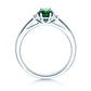 Verlobungsring LIFE Weißgold mit Smaragd & Diamanten 0.03ct - Trauringmacher München