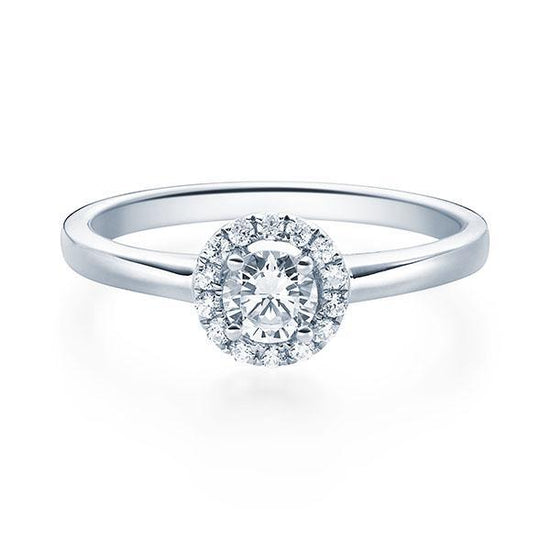 Verlobungsring Platin/- 950 mit Diamanten zus. 0.38ct | ROMEO - Trauringmacher München