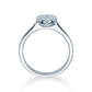 Verlobungsring Platin 950/- mit Diamanten zus. 0.15ct | HALO - Trauringmacher München