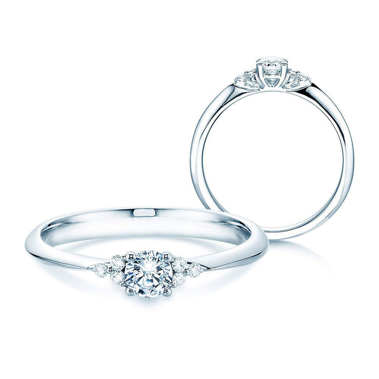 Verlobungsring Platin 950/- mit Diamanten zus. 0.21ct | GLORY - Trauringmacher München