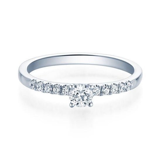 Verlobungsring Platin 950/- mit Diamanten zus. 0.33ct | DIAMORE - Trauringmacher München