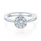 Verlobungsring Platin 950/- mit Diamanten zus. 0.40ct | HALO - Trauringmacher München