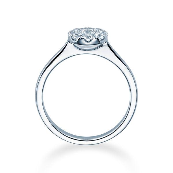 Verlobungsring Platin 950/- mit Diamanten zus. 0.40ct | HALO - Trauringmacher München