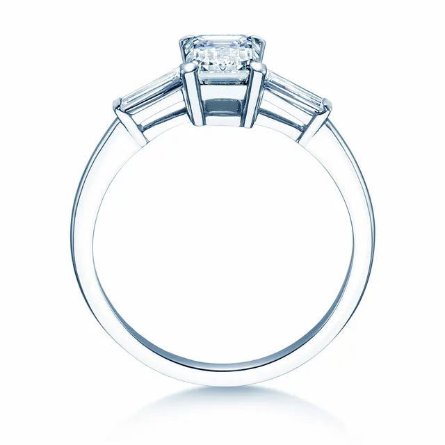 Verlobungsring Platin 950 mit Diamanten zus. 0.70ct | EMERALD SKY - Trauringmacher München