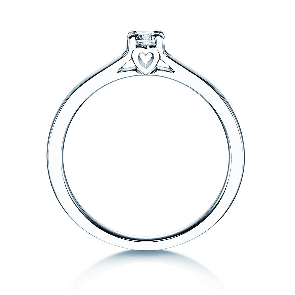 Verlobungsring Platin mit Diamant 0,15ct | HERZLOVE - Trauringmacher München