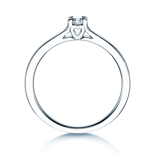 Verlobungsring Platin mit Diamant 0,15ct | HERZLOVE - Trauringmacher München