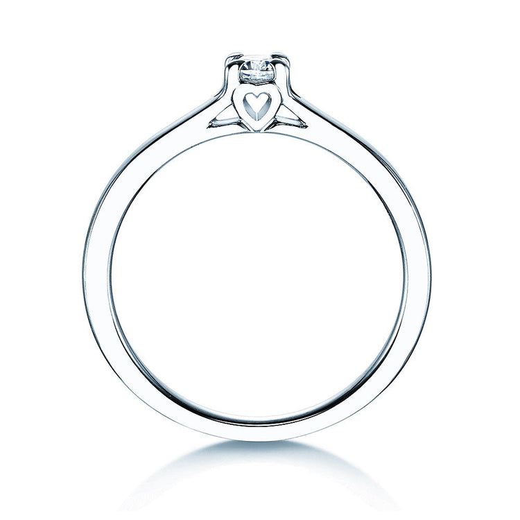 Verlobungsring Platin mit Diamant 0,15ct | HERZLOVE - Trauringmacher München