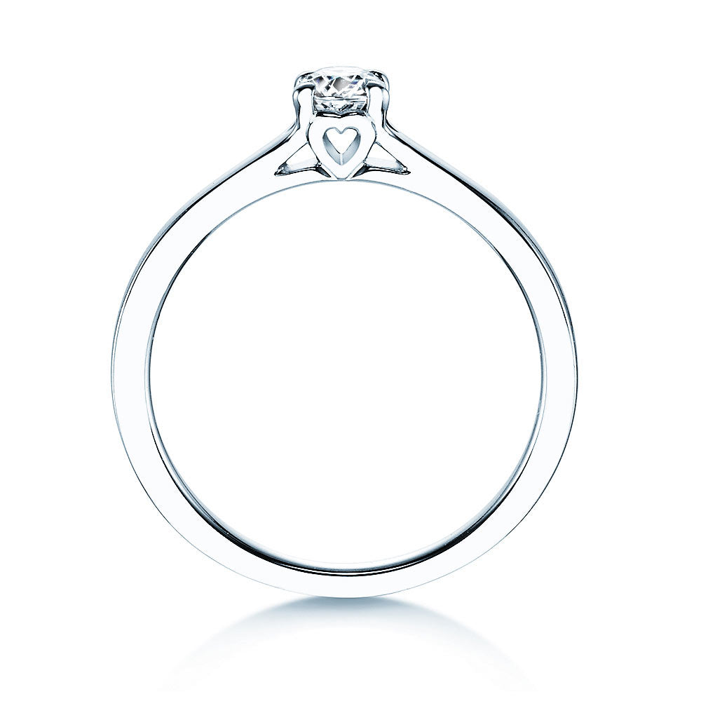 Verlobungsring Platin mit Diamant 0,25ct | HERZLOVE - Trauringmacher München
