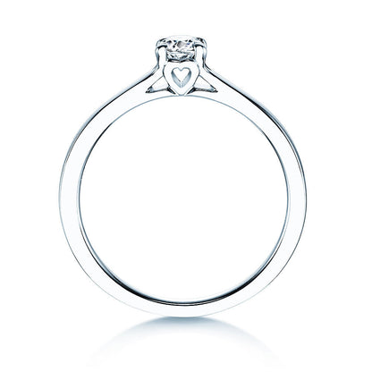 Verlobungsring Platin mit Diamant 0,25ct | HERZLOVE - Trauringmacher München
