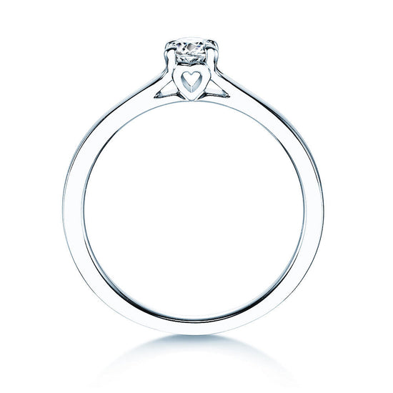 Verlobungsring Platin mit Diamant 0,25ct | HERZLOVE - Trauringmacher München