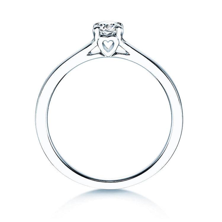 Verlobungsring Platin mit Diamant 0,25ct | HERZLOVE - Trauringmacher München