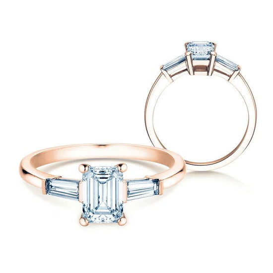 Verlobungsring Rosegold 750/- 18ct mit Diamanten zus. 0.70ct | EMERALD SKY - Trauringmacher München