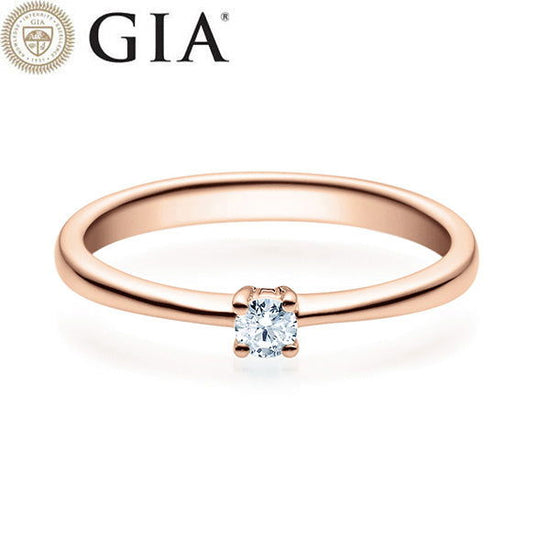 Verlobungsring Rosegold 750/- 18k mit Diamant ab 0.30ct | HABITI - Trauringmacher München