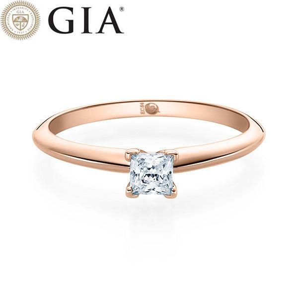 Verlobungsring Rosegold 750/- 18k mit Diamant ab 0.30ct | PRINCESS - Trauringmacher München