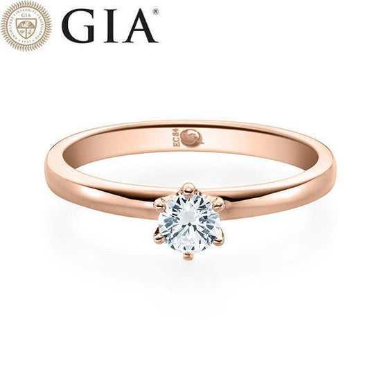 Verlobungsring Rosegold 750/- 18k mit Diamant ab 0.30ct | SOLITÄR - Trauringmacher München