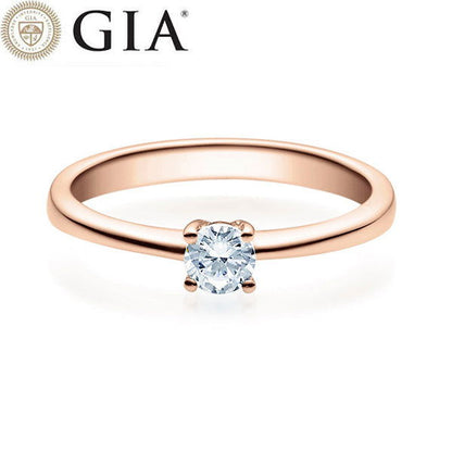 Verlobungsring Rosegold 750/- 18k mit Diamant ab 0.50ct | HABITI - Trauringmacher München