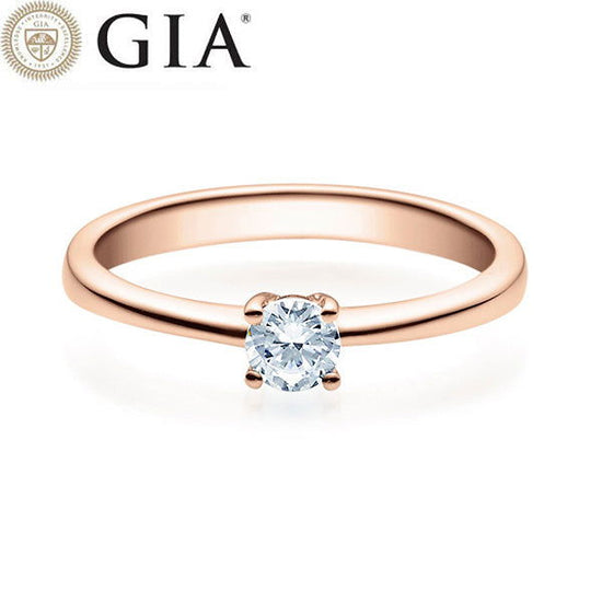 Verlobungsring Rosegold 750/- 18k mit Diamant ab 0.50ct | HABITI - Trauringmacher München
