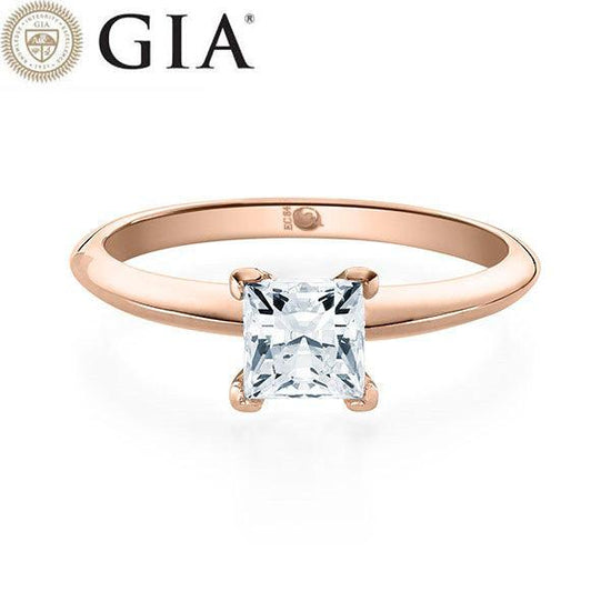 Verlobungsring Rosegold 750/- 18k mit Diamant ab 0.50ct | PRINCESS - Trauringmacher München