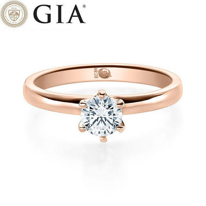 Verlobungsring Rosegold 750/- 18k mit Diamant ab 0.50ct | SOLITÄR - Trauringmacher München