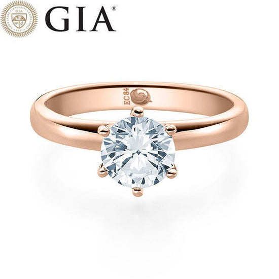 Verlobungsring Rosegold 750/- 18k mit Diamant ab 1.00ct | SOLITÄR - Trauringmacher München