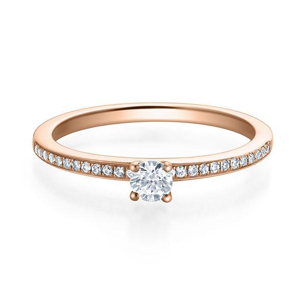 Verlobungsring Rosegold 750/- mit Diamanten zus. 0.28ct | EVA - Trauringmacher München