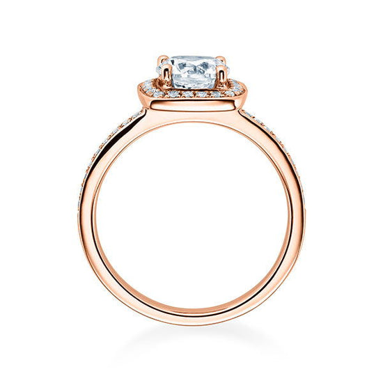 Verlobungsring Rosegold 750/- mit Diamanten zus. 0.42ct | TAL - Trauringmacher München