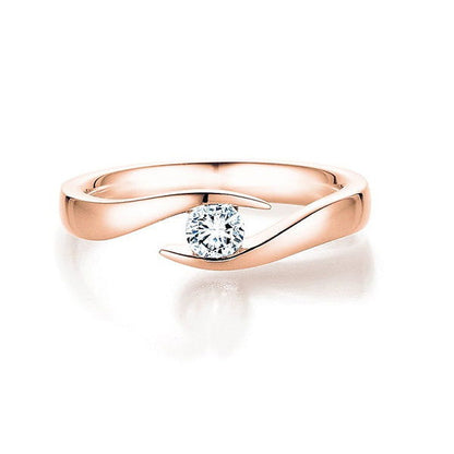 Verlobungsring Rosegold mit Diamant 0,10ct | TWIST - Trauringmacher München